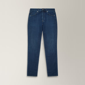 Veneto Tailored Jeans in Cotton - Mid Wash Blue | Andrea Kosta