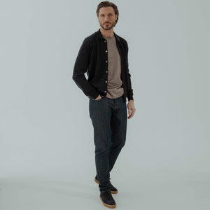Veneto Tailored Jeans in Cotton - Dark Blue | Andrea Kosta