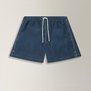 Weave Effect Swim Shorts in Polyester -Navy | Andrea Kosta