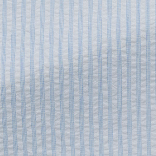 Shirt in Seersucker - White with Light Blue Stripes | Andrea Kosta