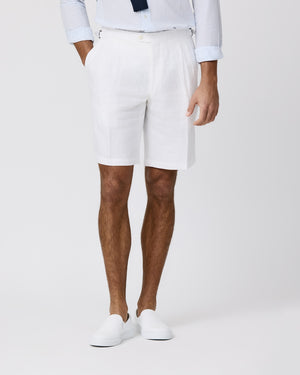 Shorts in Linen - White | Andrea Kosta