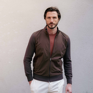 Windbreaker in Cotton - Brown | Andrea Kosta