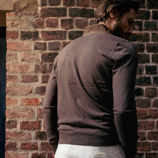 Windbreaker in Cotton - Brown | Andrea Kosta