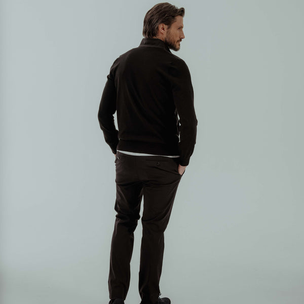 Windbreaker in Nylon & Cotton - Black | Andrea Kosta