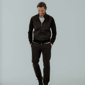 Windbreaker in Nylon & Cotton - Black | Andrea Kosta