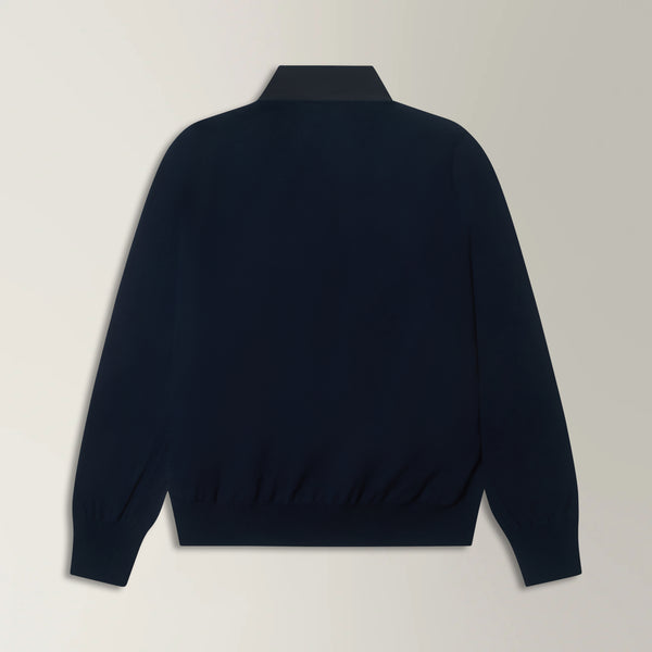 Windbreaker in Nylon & Cotton - Navy | Andrea Kosta 
