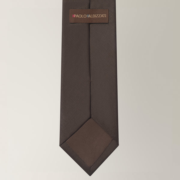 Wool Brown Tie - Brown | Andrea Kosta