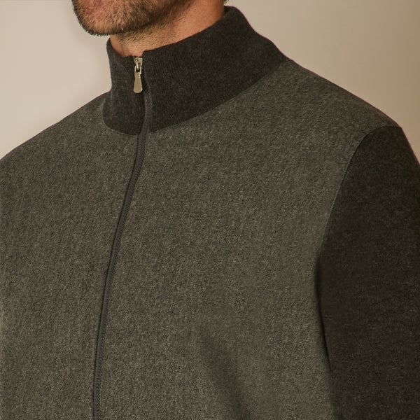 Full Zip Bomber - Charcoal