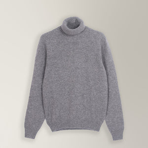 Roll Neck Jumper - Air Wool - Grey | Andrea Kosta